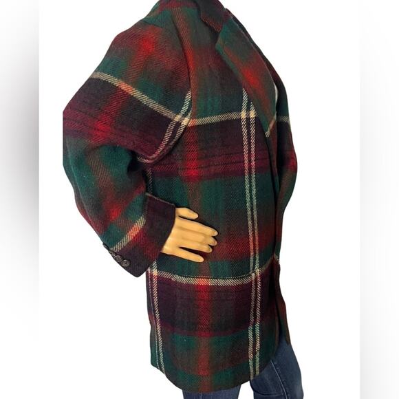 Vintage Ralph Lauren Plaid Wool Coat Made in USA - Picture 4 of 9